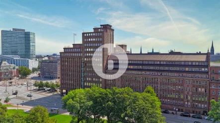 Außenansicht - Büro/Praxis mieten in Hamburg - Moderne, ruhig gelegene Bürofläche im "Brahmskontor" zu mieten!