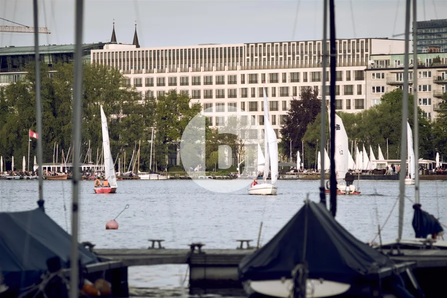 Außenansicht - Büro/Praxis mieten in Hamburg - Alstercampus - Neubaubüro mit Alsterblick in Hamburg mieten!