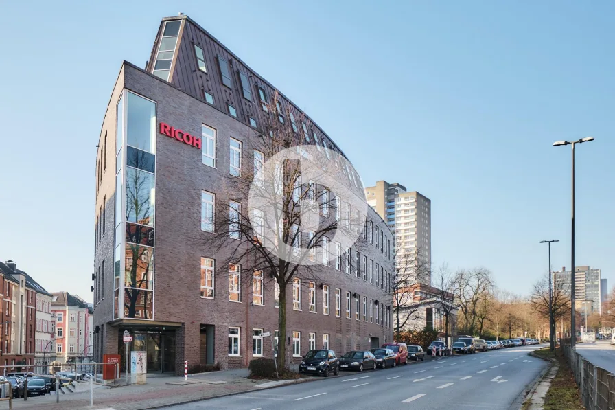 Außenansicht - Büro/Praxis mieten in Hamburg - bürosuche.de: Moderne Bürofläche mit Balkon & Elbnähe in Hamburg Altona mieten!