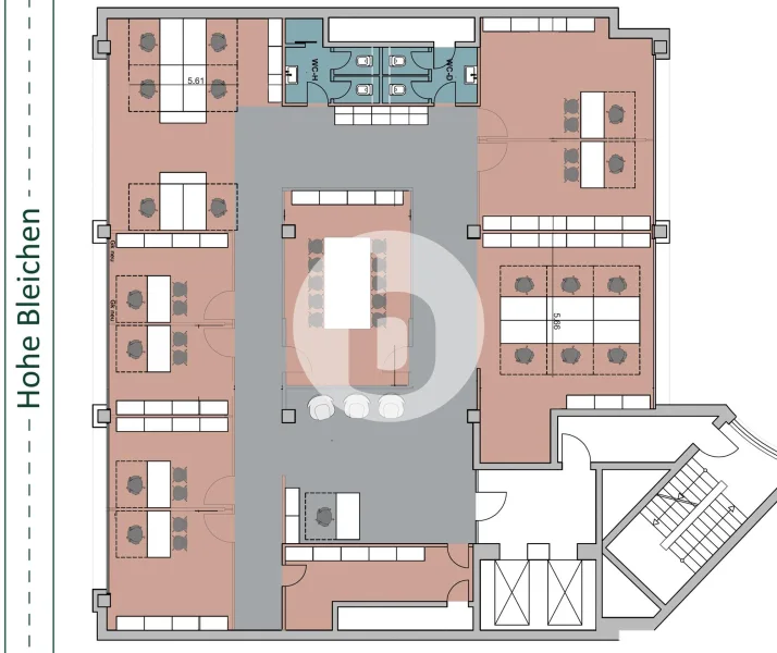 6. Obergeschoss mit ca. 321 m²