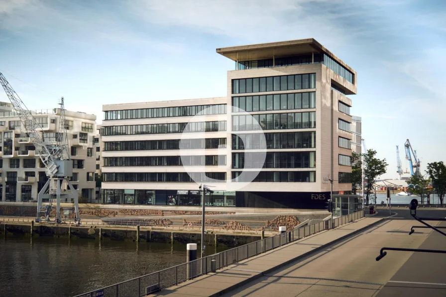 Außenansicht - Büro/Praxis mieten in Hamburg - bürosuche.de: Repräsentatives Penthouse-Büro mit Blick auf die Elbphilharmonie!