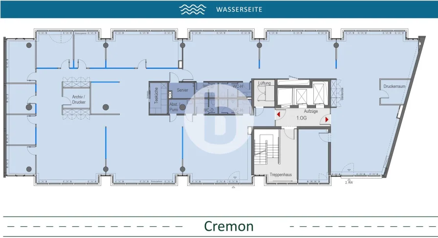 1. Obergeschoss mit ca. 653 m²