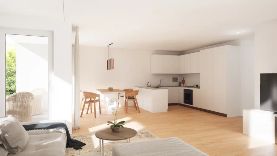 Wohn-Essbereich - Wohnung 5 - Wohnung kaufen in Herrenberg - Betreutes Wohnen: Schöne 3-Zimmerwohnung mit Westbalkon