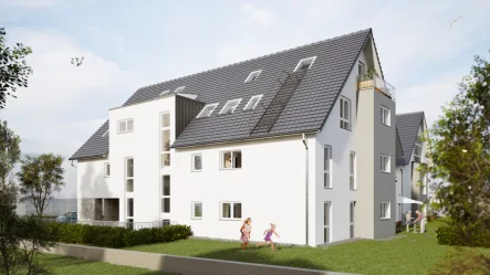 Haus 1 - Nord-West - Wohnung kaufen in Herrenberg - Perfekt geschnittene 2 Zimmer mit toller Terrasse & Garten