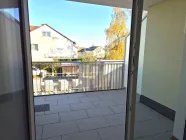 Blick auf Balkon