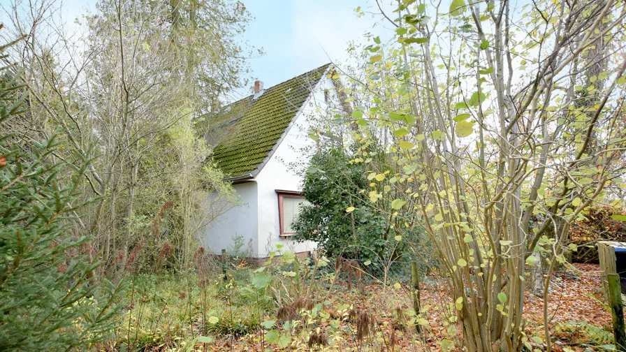 Vorn steht derzeit ein altes Einzelhaus