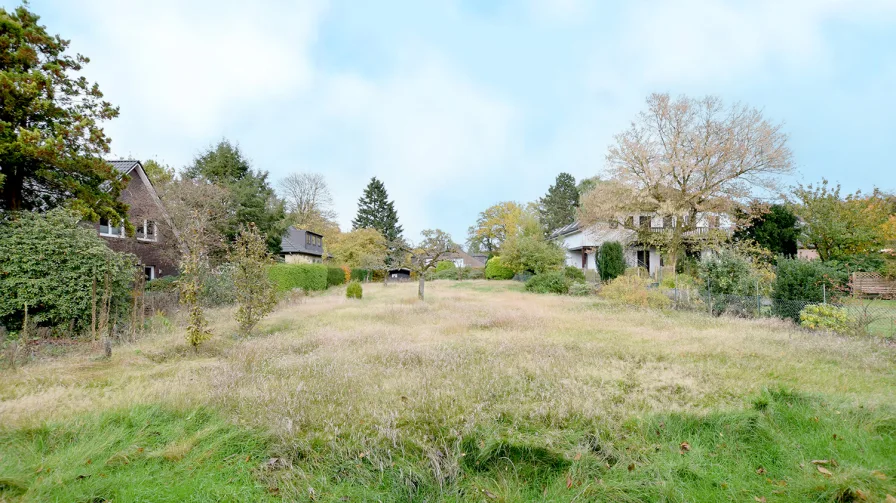 Das über 2.000 m² große Grundstück liegt in einer beschaulichen Wohnstraße