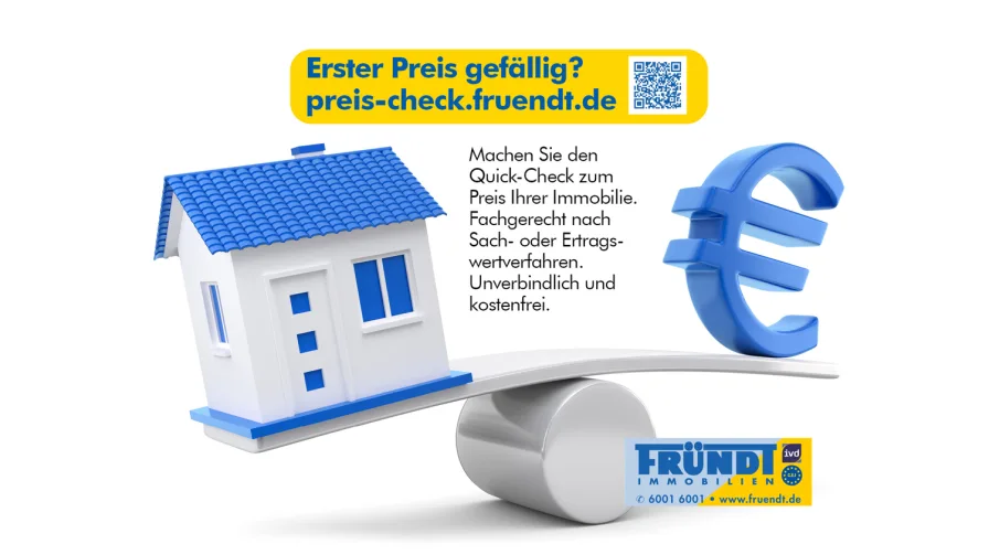 Immobilie zu verkaufen Wir bieten einen Preis-Quick-Check...