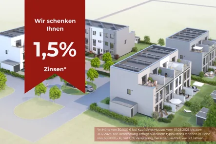 Wohngebiet - Haus kaufen in Köln - Reihenhaus mit Dachterrasse - wir schenken Ihnen 1,5% Zinsen!*