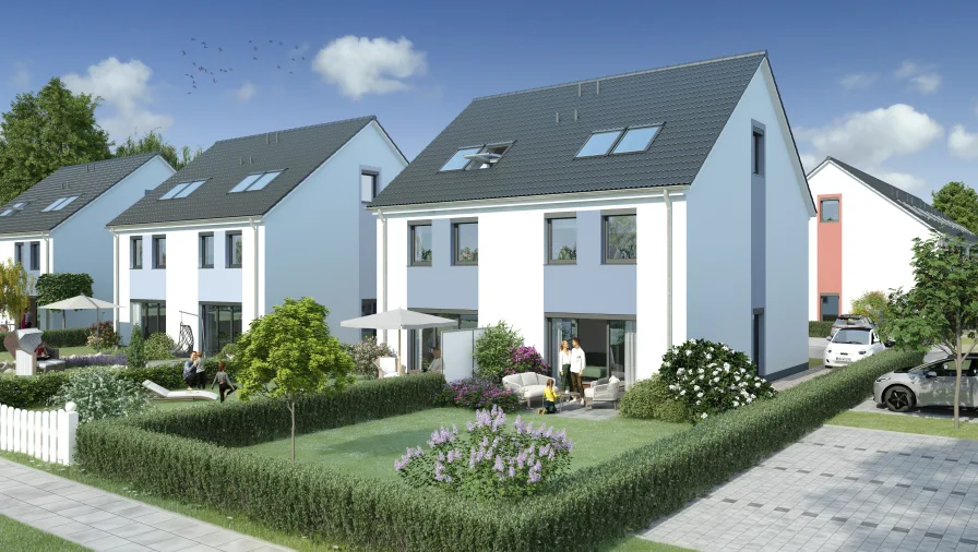 Doppelhaus Delight - Haus kaufen in Ratingen - Energieeffiziente und familienfreundliche Doppelhaushälfte mit West-Terrasse unweit des Grünen See