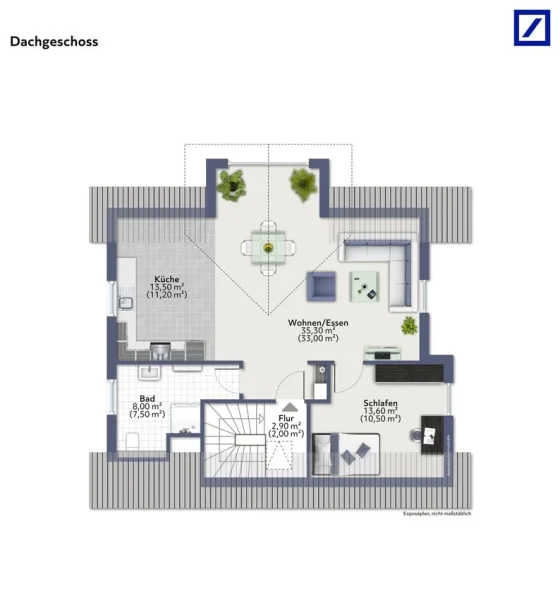 Grundriss OG -möbliert