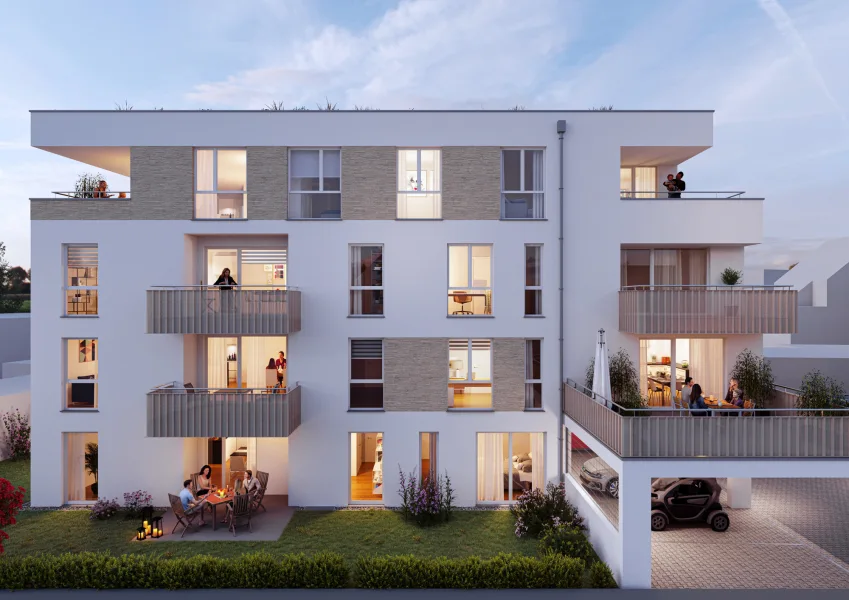 Titelbild - Wohnung kaufen in Winnenden - Rohbaufertigstellung: Großzügige 4-Zimmer-Wohnung mit Balkon im Herzen von Winnenden!