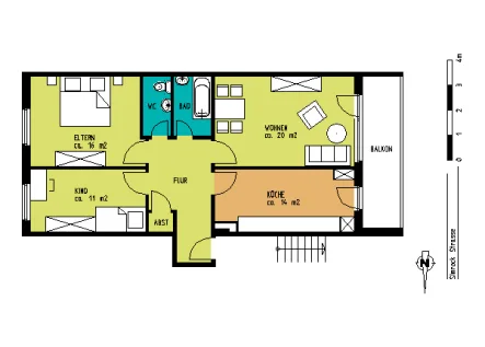  - Wohnung mieten in Düsseldorf - Frisch sanierte 3-Zimmerwohnung in Grafenberg