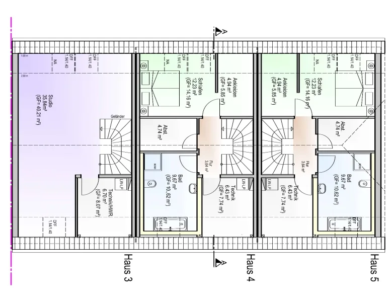 Dachgeschoss Standard und Variante Ausbau