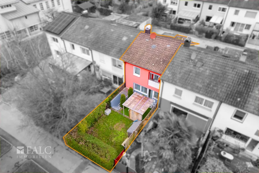 Rückseite - Haus kaufen in Rheinfelden (Baden) - Reihenmittelhaus mit Garage und 2 Stellplätzen im begehrten Wohnort Herten.