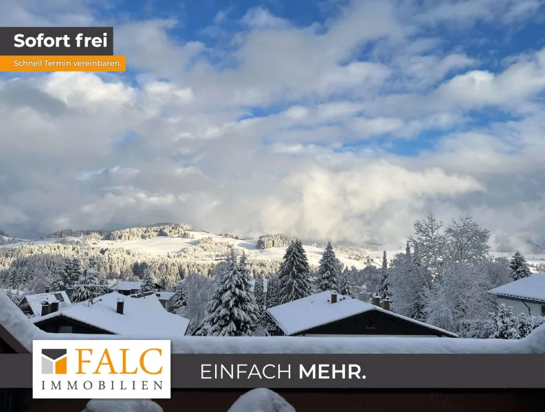 Traumhafte Winterlandschaft - Wohnung kaufen in Oberreute / Irsengund - Atemberaubend dieser Ausblick - wohnen wie im Urlaub, das haben Sie sich verdient