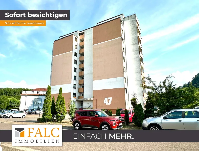 falc-overlay-image-[TIME] - Wohnung kaufen in Dillingen/Saar - Vermietet: Große ETW mit Balkon, Stellplatz & Blick ins Grüne!