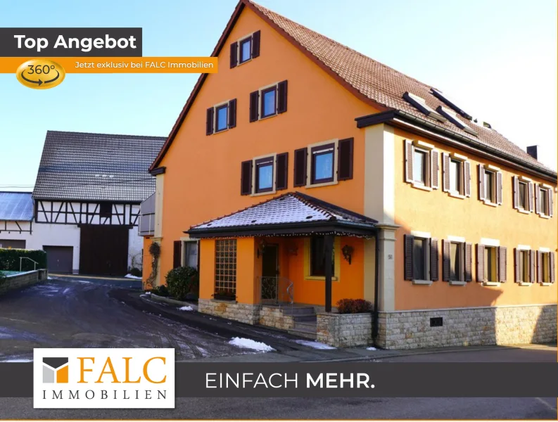 falc-overlay-image-[TIME] - Haus kaufen in Neudenau - Anwesen mit Charme und Scheune, auch für große Familien - FALC Immobilien Heilbronn