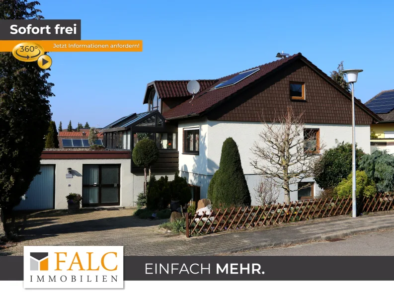 Ansicht Süd - Haus kaufen in Pfedelbach - Flexibles Wohnkonzept: Einfamilienhaus mit attraktiver Gewerbefläche oder Einliegerwohnung