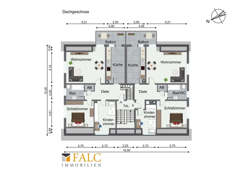 Dachgeschoss Haus 1