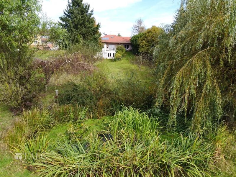 Teich mit großem Garten