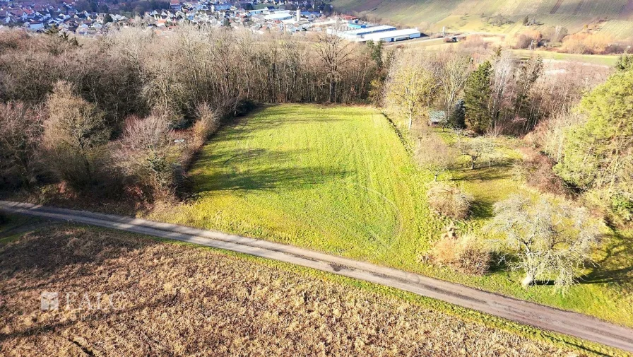 Panoramablick – Die Gesamtansicht des Grundstücks aus der Vogelperspektive