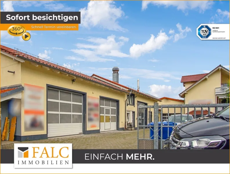 Einfahrt - Halle/Lager/Produktion kaufen in Biebertal - Kapitalanlage mit hohen Mieteinnahen, oder Arbeiten und Wohnen unter einem Dach