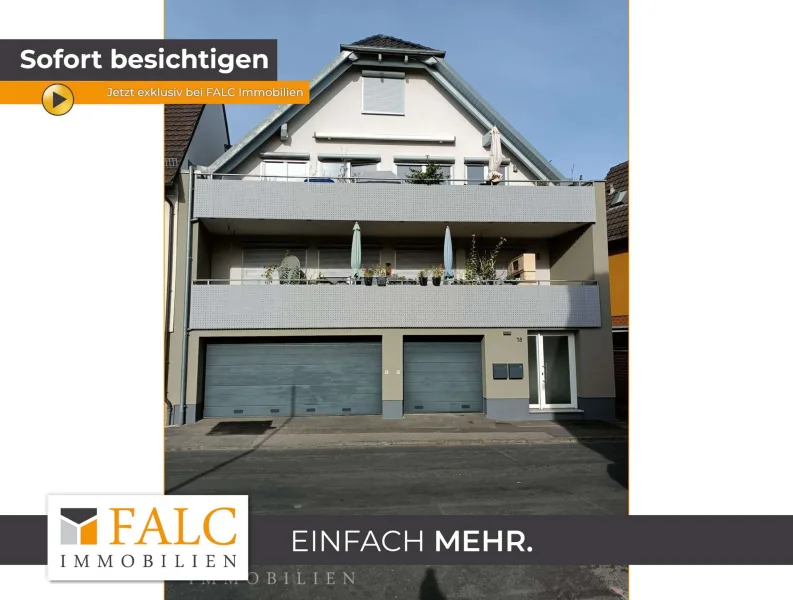 Frontansicht- Wohnhaus und Garagen  - Haus kaufen in Zellingen - -MODERNES WOHNEN-  Mehrfamilienhaus in zentraler Lage mit anspruchsvollem Flair-