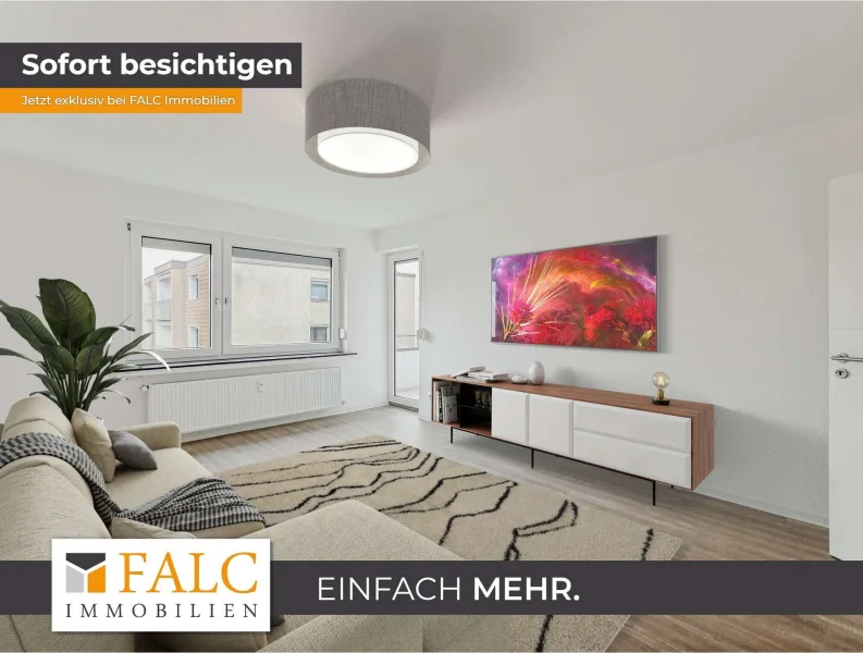 Wohnzimmer_Visualisierung - Wohnung mieten in Braunschweig - TWH: Tolles-Wohnen-in-Hondelage!