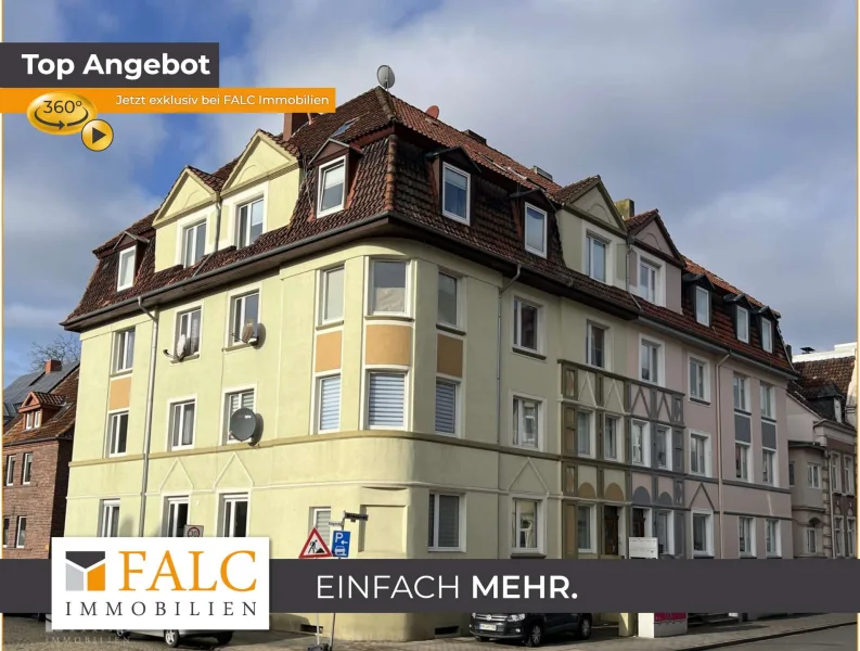 falc-overlay-image-[TIME] - Wohnung kaufen in Hameln - Renovierungsbedürftige Dachgeschosswohnung