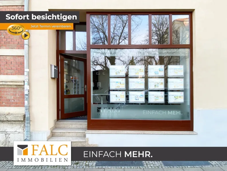 Titelbild - Büro/Praxis mieten in Weimar - Büro fußläufig zur Innenstadt Weimar im Erdgeschoss mit großem Schaufenster 4 Räume WC Balkon