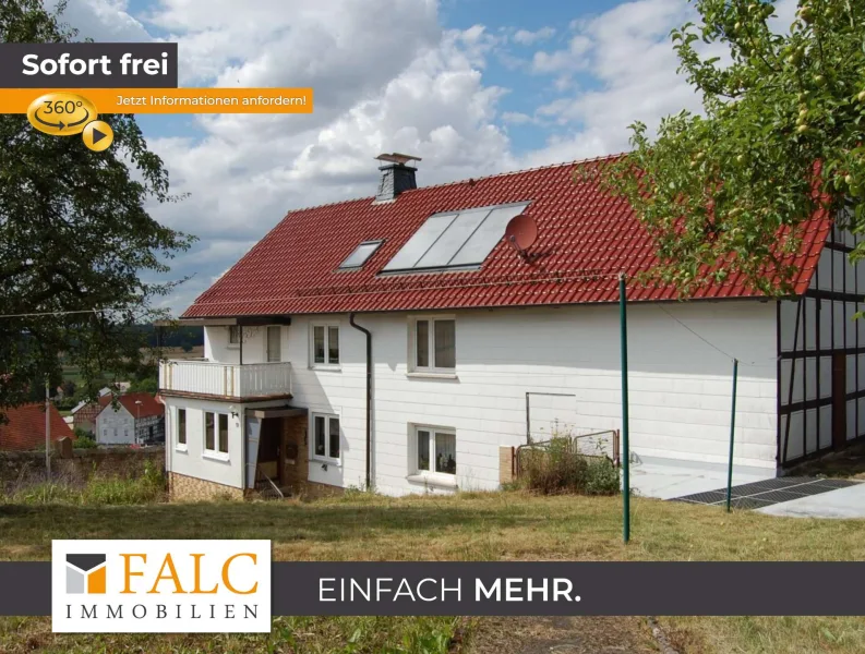 Titelbild - Haus kaufen in Neukirchen - +++ Ruhig gelegenes Einfamilienhaus mit 2 Garagen, einer kleinen Stallung und mit Heu/Dachboden+++