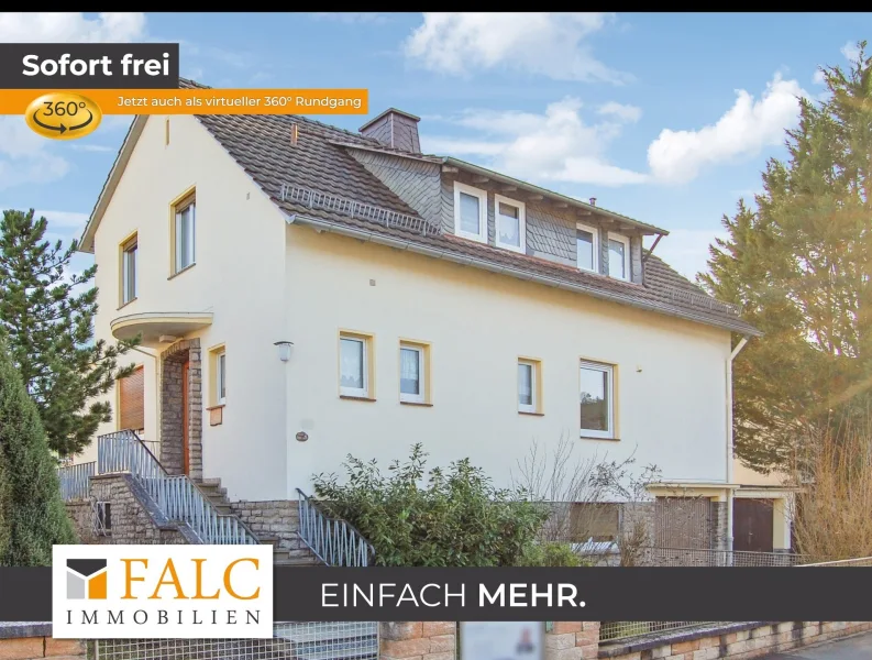 Hausansicht - Haus kaufen in Bad Wildungen - +++Attraktives Einfamilienhaus mit vielseitigen Möglichkeiten wartet auf frischen Wind!+++