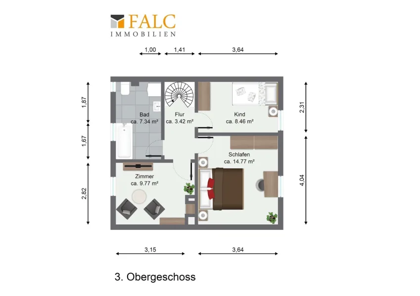 Grundriss 3 Obergeschoss