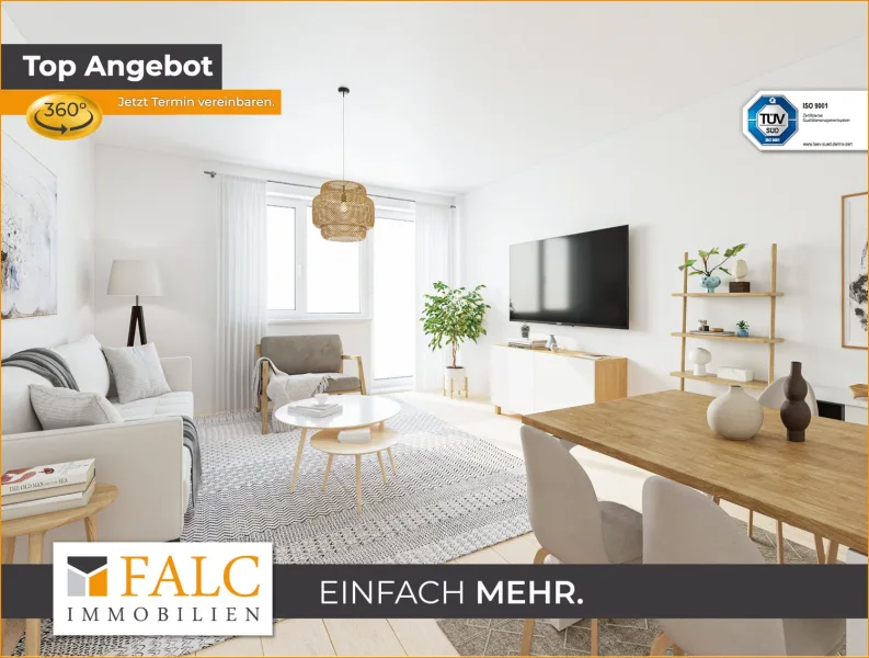 Einrichtungsbeispiel Wohnen - Wohnung kaufen in München - Ihr neues Zuhause in begehrter Lage – idyllisch wohnen und trotzdem mittendrin!