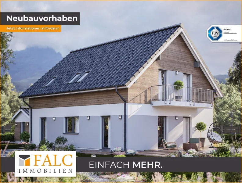 Ansicht Garten  - Haus kaufen in Brannenburg - Energieeffizientes Einfamilienhaus mit traumhafter Alpenkulisse