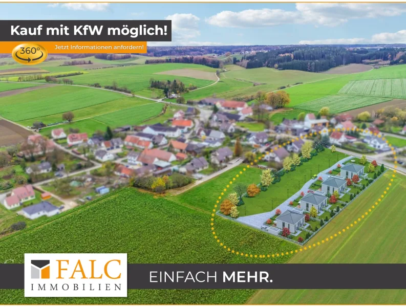 falc-overlay-image-[TIME] - Haus kaufen in Villenbach / Hausen - Urbanes wohnen in traumhaften Toskana Doppelhaus-Villen
