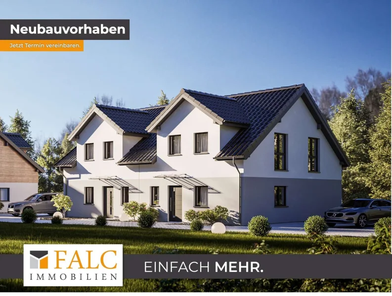 Neubauprojekt - Haus kaufen in Dießen - Schlüsselfertige Doppelhaushälften am Ammersee