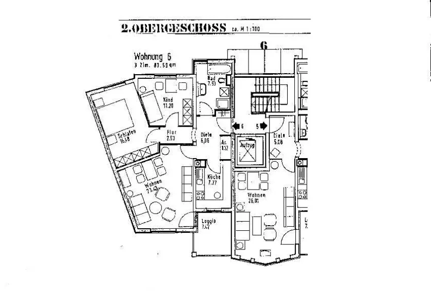 Grundriss Whg 6