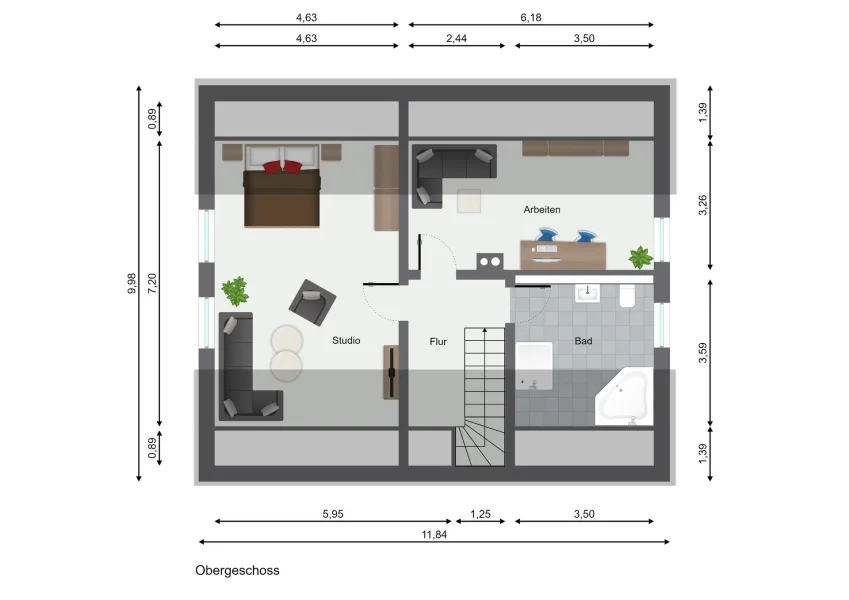 Grundriss Obergeschoss