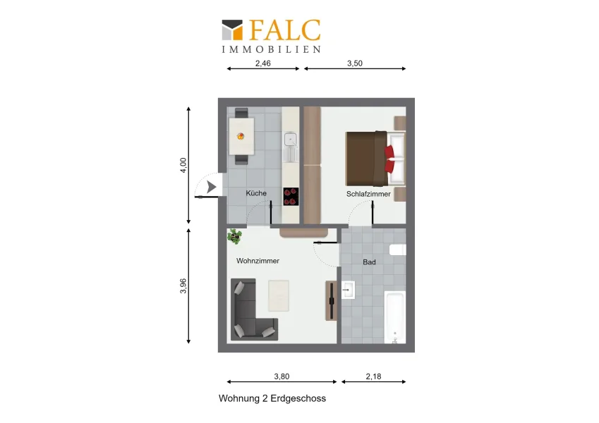 Grundriss Erdgeschoss Wohnung II