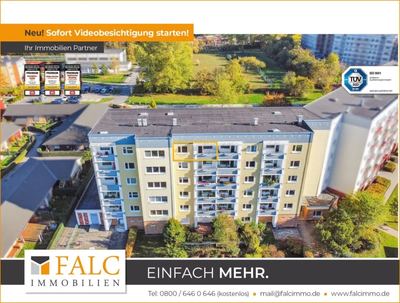  - Wohnung kaufen in Rostock / Groß Klein - NEUER PREIS ! Lage, Lage, Lage