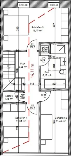 Grundriss 6 Haus K OG