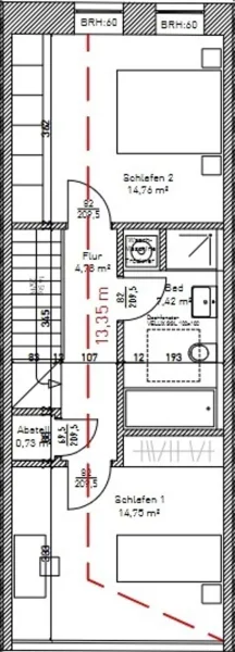 Grundriss 2 Haus F OG