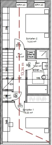 Grundriss 5 Haus J OG