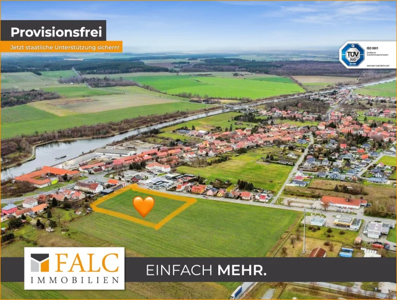 Ihr neues Grundstück! - Grundstück kaufen in Calvörde - ***Wohnen und Gewerbe, 10.000 m² direkt am Mittellandkanal. Auch teilbar!***