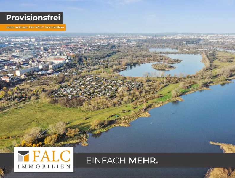 Luftbild Magdeburg - Grundstück kaufen in Magdeburg - Provisionsfrei. Tolles teilbares Grundstück für Bauträger und Investoren!