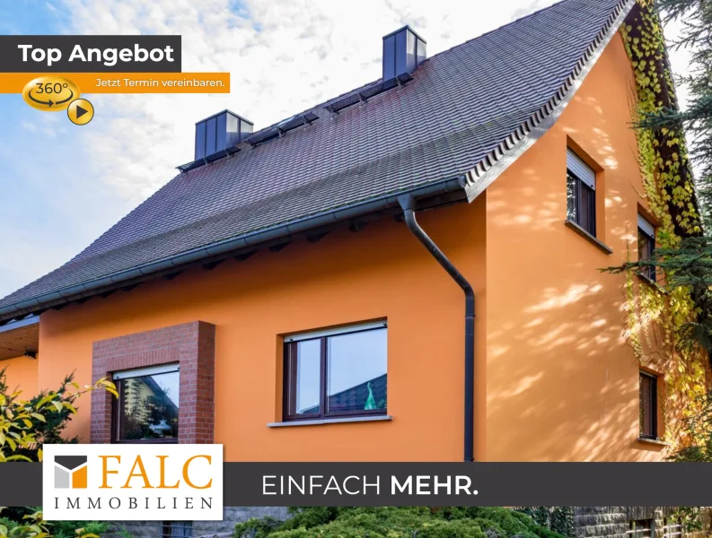 Aussenansicht - Haus kaufen in Erfurt - Hingucker direkt am Stadtrand:Gepflegtes, geräumiges  Einfamilienhaus  sucht neue Eigentümer