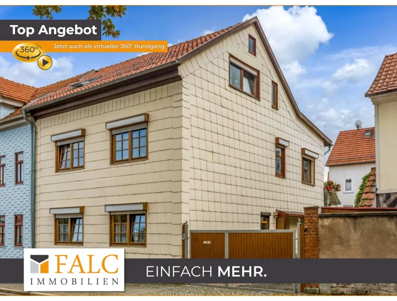 falc-overlay-image-[TIME] - Haus kaufen in Waltershausen - Gepflegtes, modernisiertes Zwei- Familienhaus: Ein Platzwunder in Zentrumsnähe