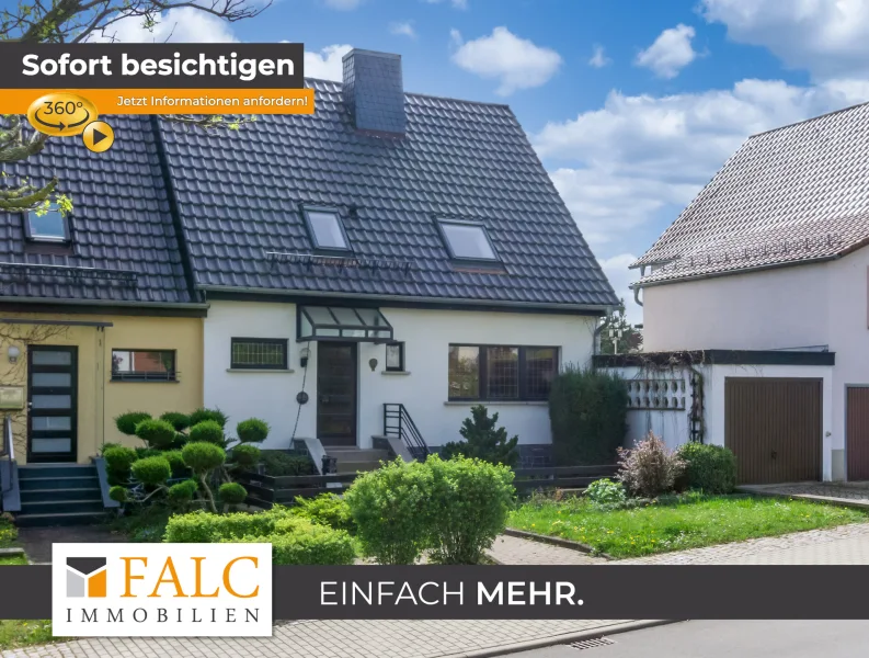 Außenansicht - Haus kaufen in Erfurt - Einzigartige Gestaltungsfreiheit: Doppelhaushälfte * Bestlage * großer Garten mit Gästehaus
